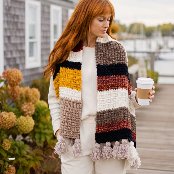 Easy Scrap Yarn Wrap Scarf Knitting Pattern