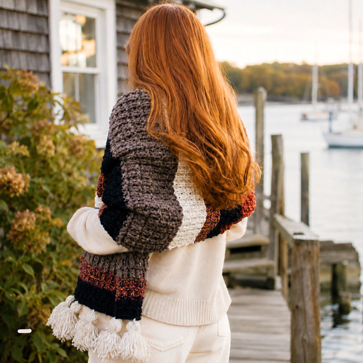 Easy Scrap Yarn Wrap Scarf Knitting Pattern