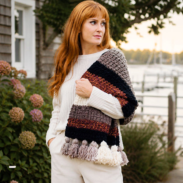 Easy Scrap Yarn Wrap Scarf Knitting Pattern
