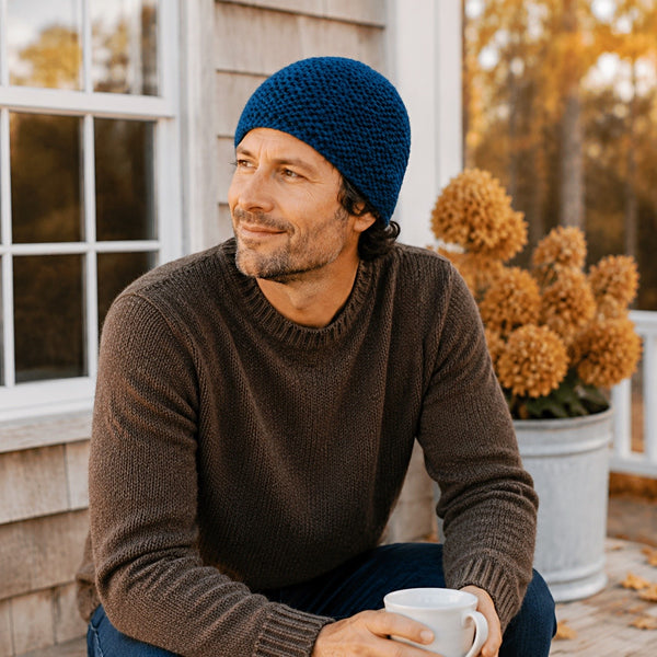Easy Men’s Garter Stitch Hat Knitting Pattern