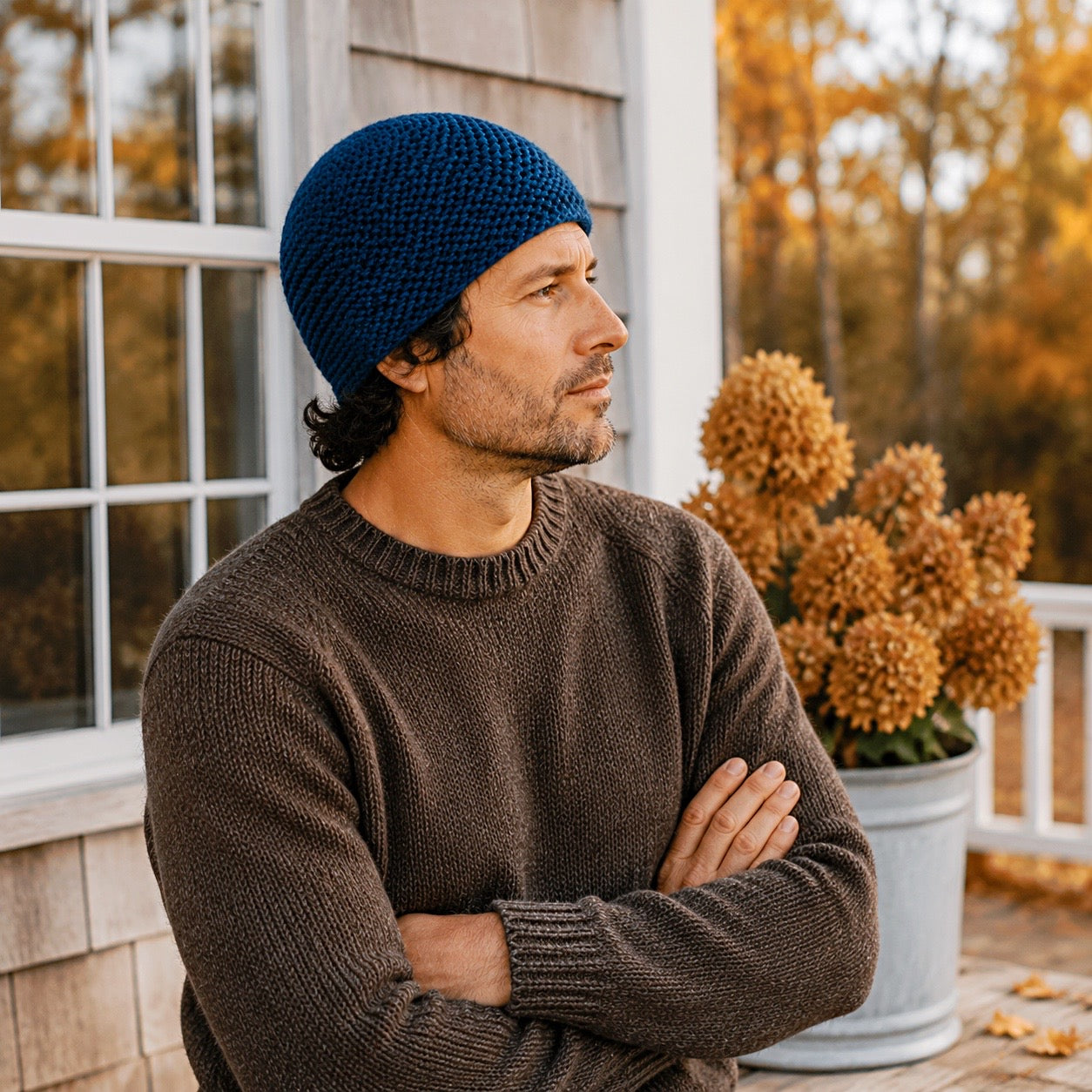 Easy Men’s Garter Stitch Hat Knitting Pattern