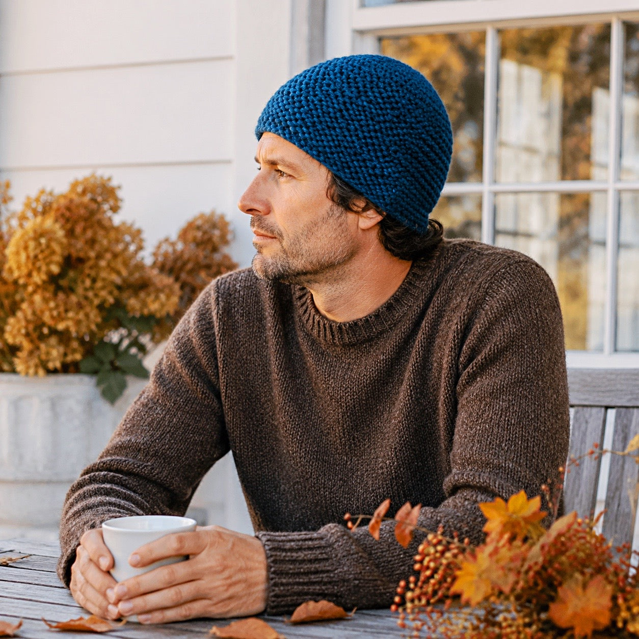 Easy Men’s Garter Stitch Hat Knitting Pattern