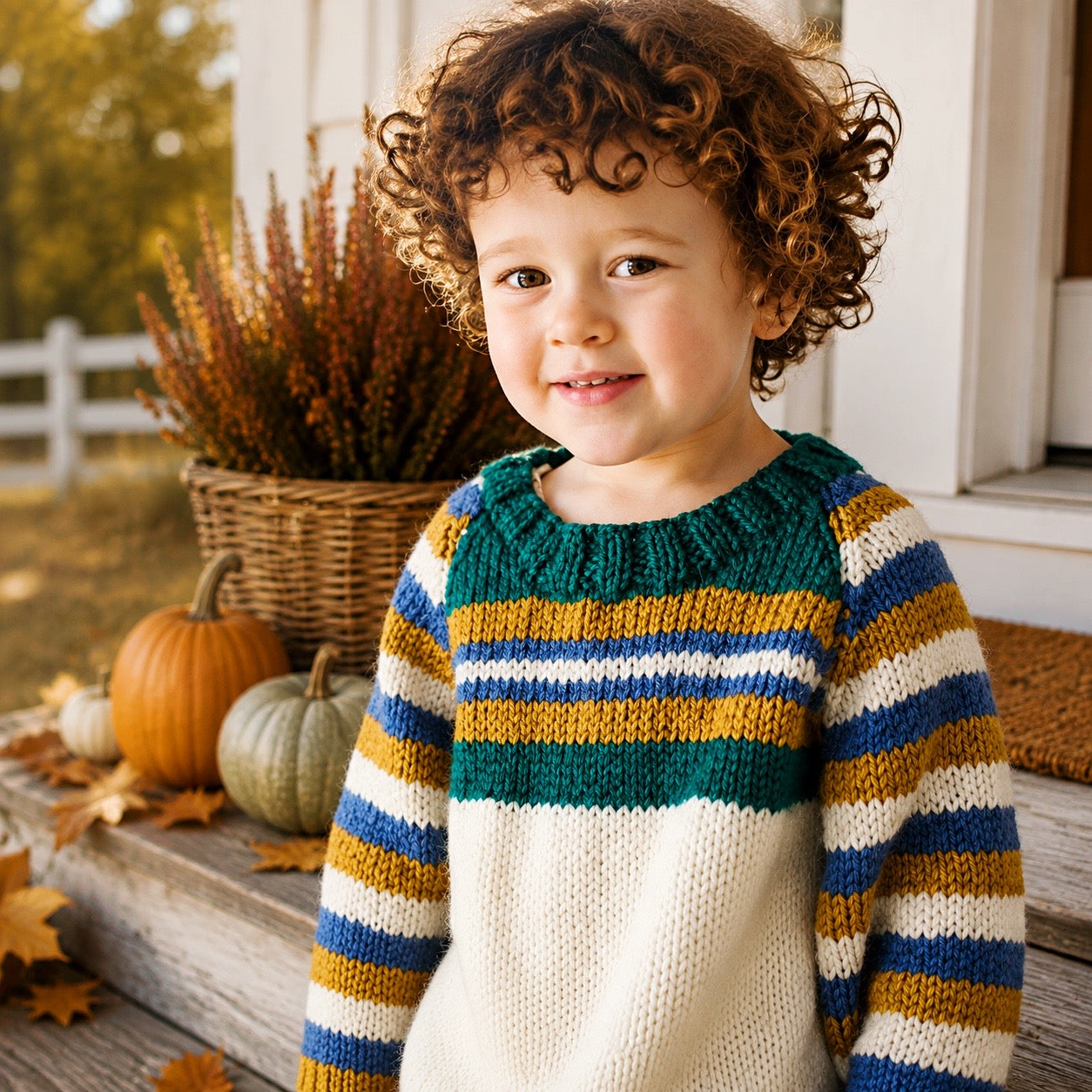 Easy Kids Raglan Sleeve Sweater Knitting Pattern