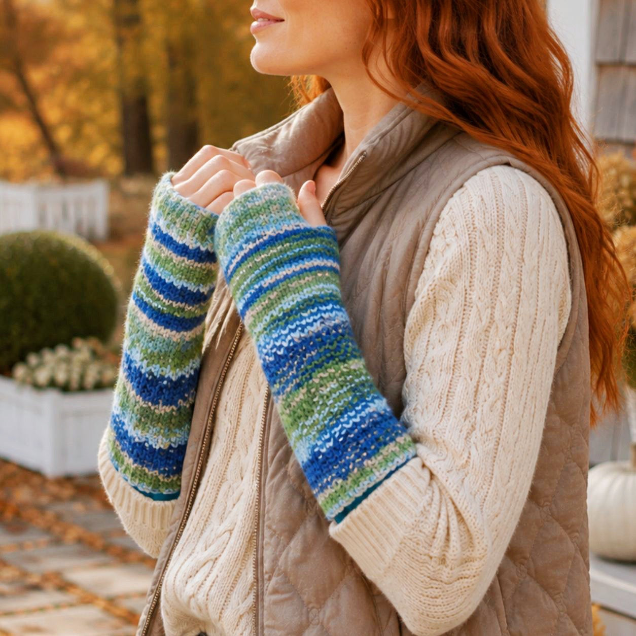 Easy Fingerless Gloves Knitting Pattern