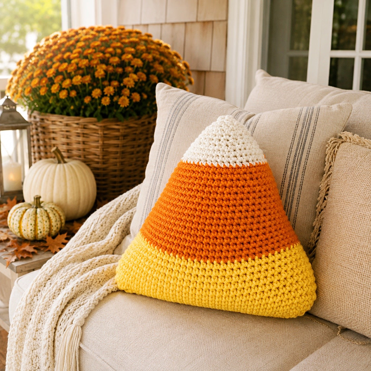 Large Plush Candy Corn Crochet Pattern