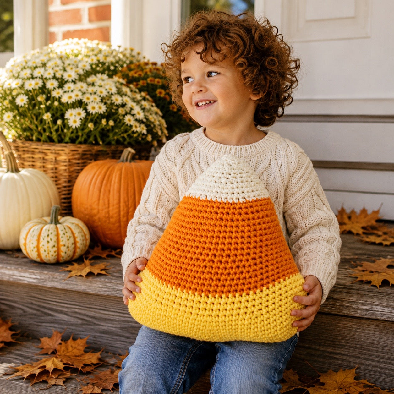 Large Plush Candy Corn Crochet Pattern