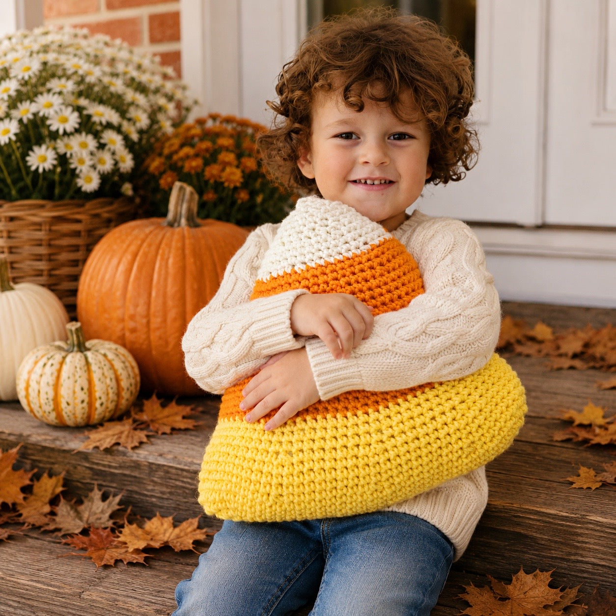 Large Plush Candy Corn Crochet Pattern