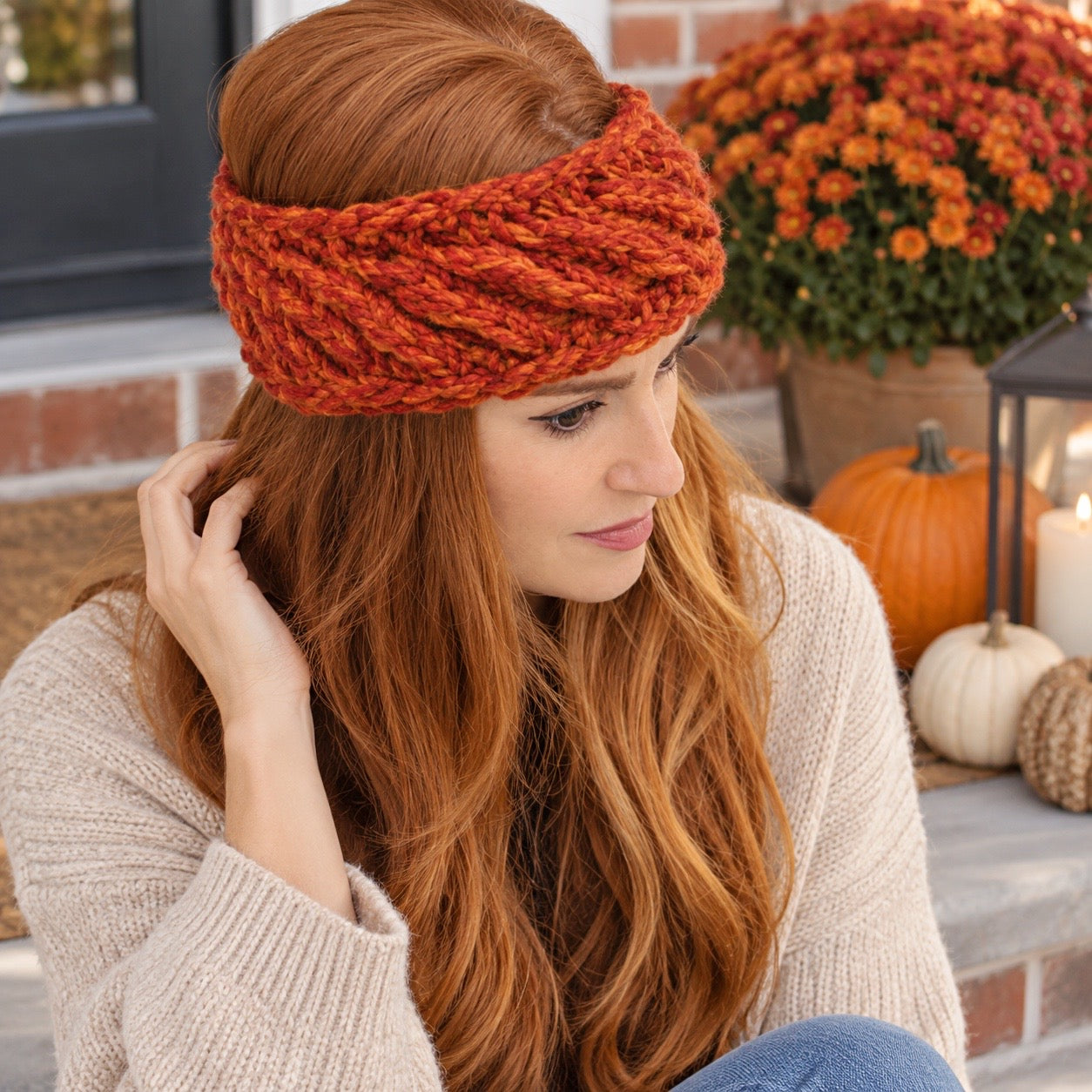 Easy Swirl Headband Knitting Pattern