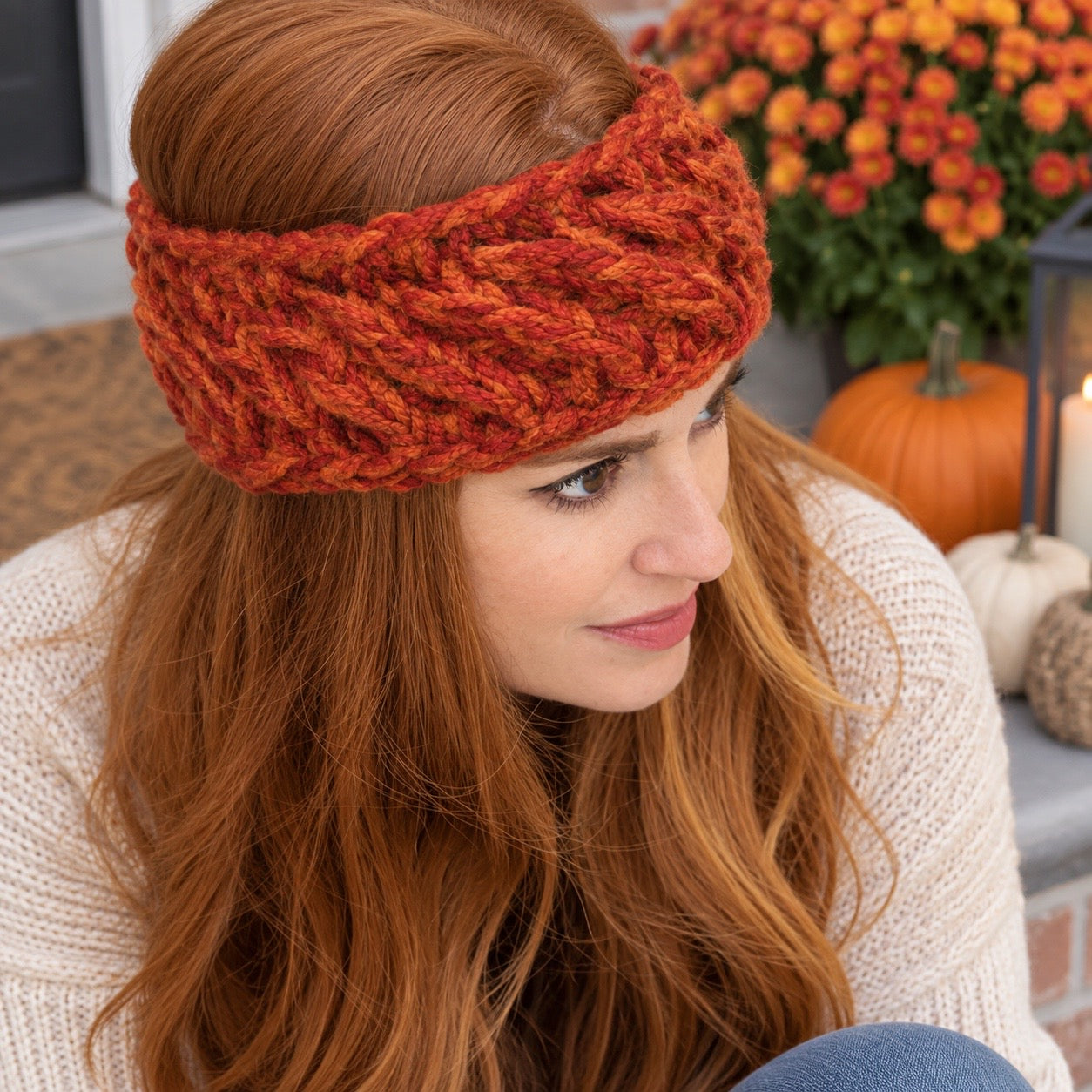 Easy Swirl Headband Knitting Pattern