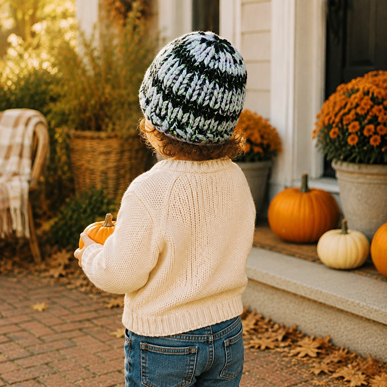Triple Knit Kids Hat Knitting Pattern