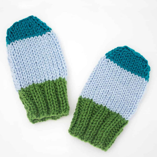 Flat Knit Baby Mitts