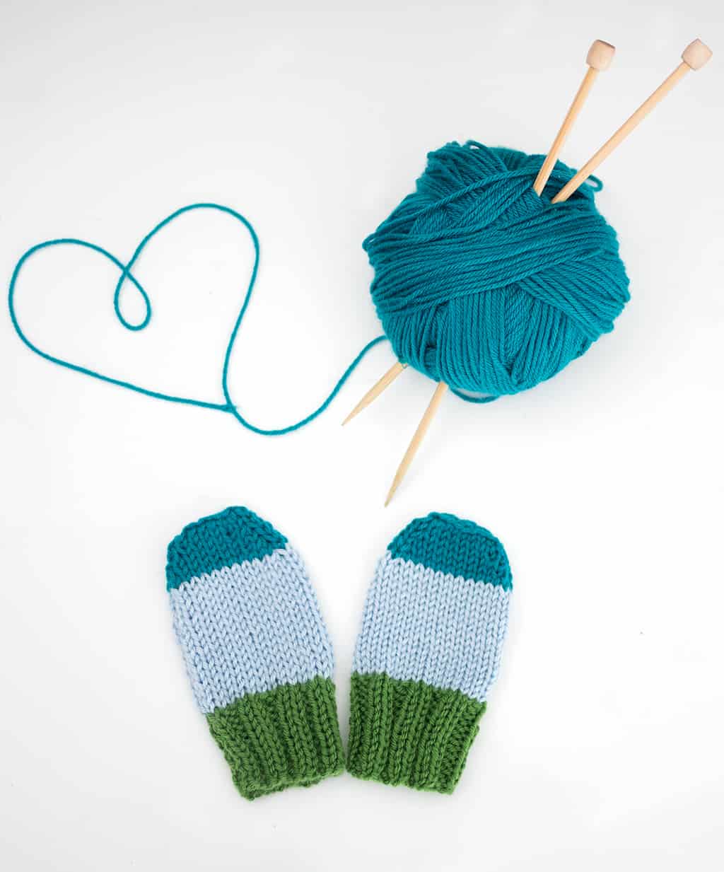 Flat Knit Baby Mitts