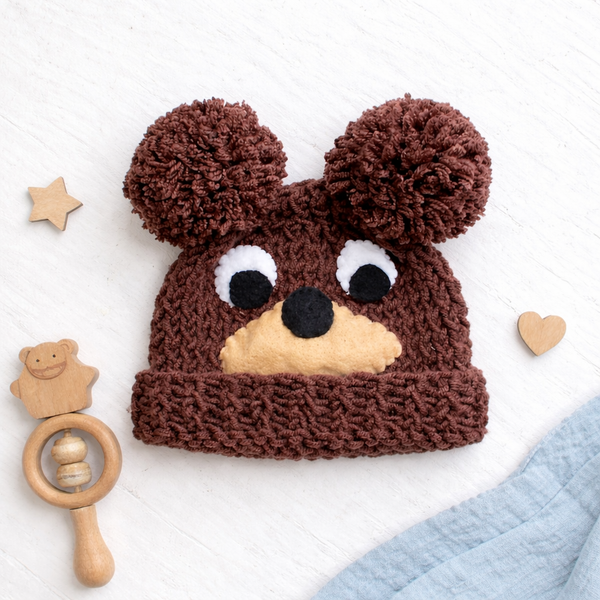 Baby Bear Hat Knitting Pattern