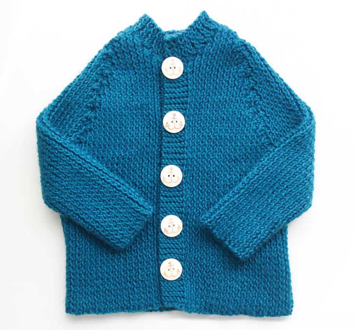Ribbed Baby Cardigan Knitting Pattern
