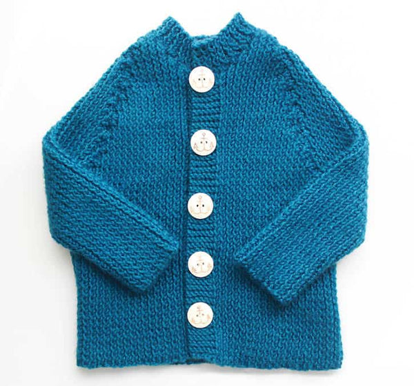 Ribbed Baby Cardigan Knitting Pattern