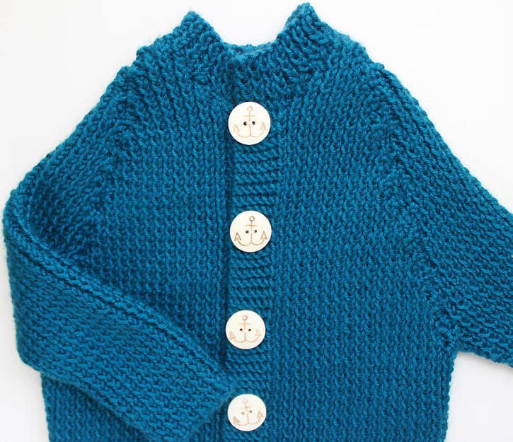 Ribbed Baby Cardigan Knitting Pattern