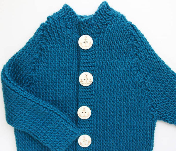 Ribbed Baby Cardigan Knitting Pattern