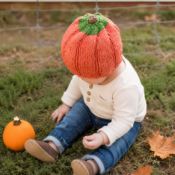 Baby Pumpkin Hat Knitting Pattern