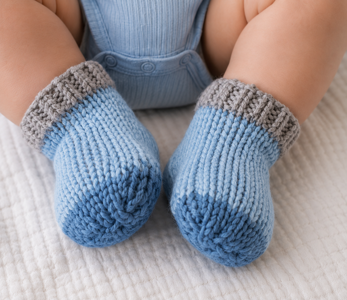 Easy Seamless Baby Socks Knitting Pattern