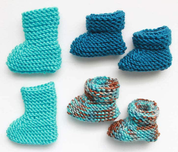 Easy Newborn Baby Booties Knitting Pattern