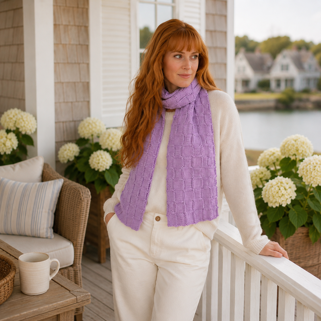 Easy Basketweave Scarf Knitting Pattern