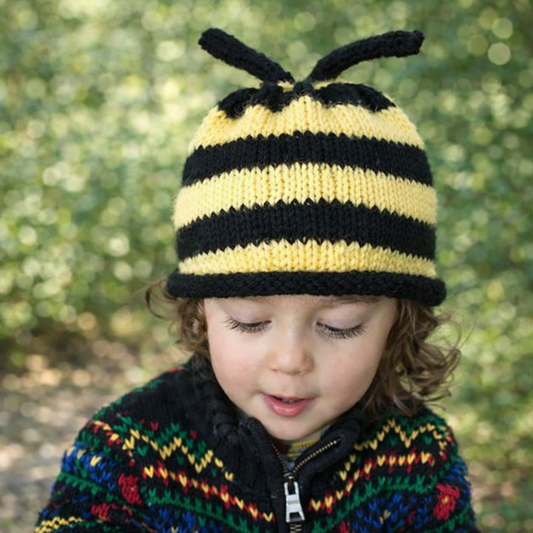 Easy Bumble Bee Hat Knitting Pattern