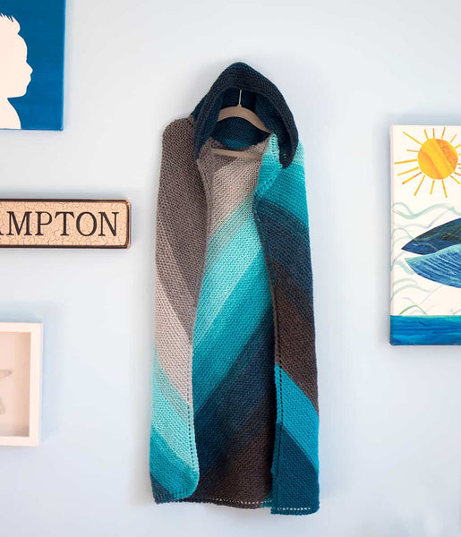 Easy Hooded Baby Blanket Knitting Pattern