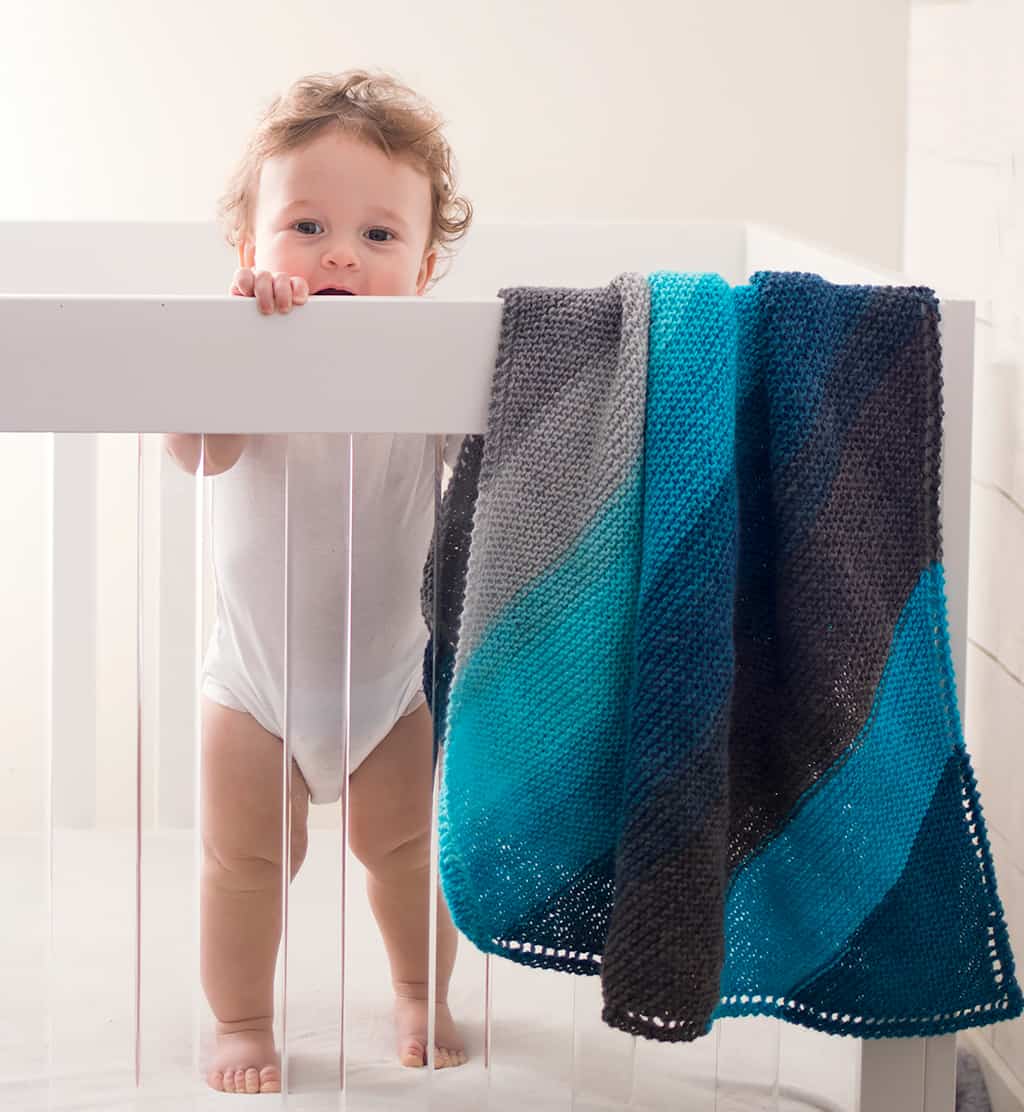 Easy Hooded Baby Blanket Knitting Pattern