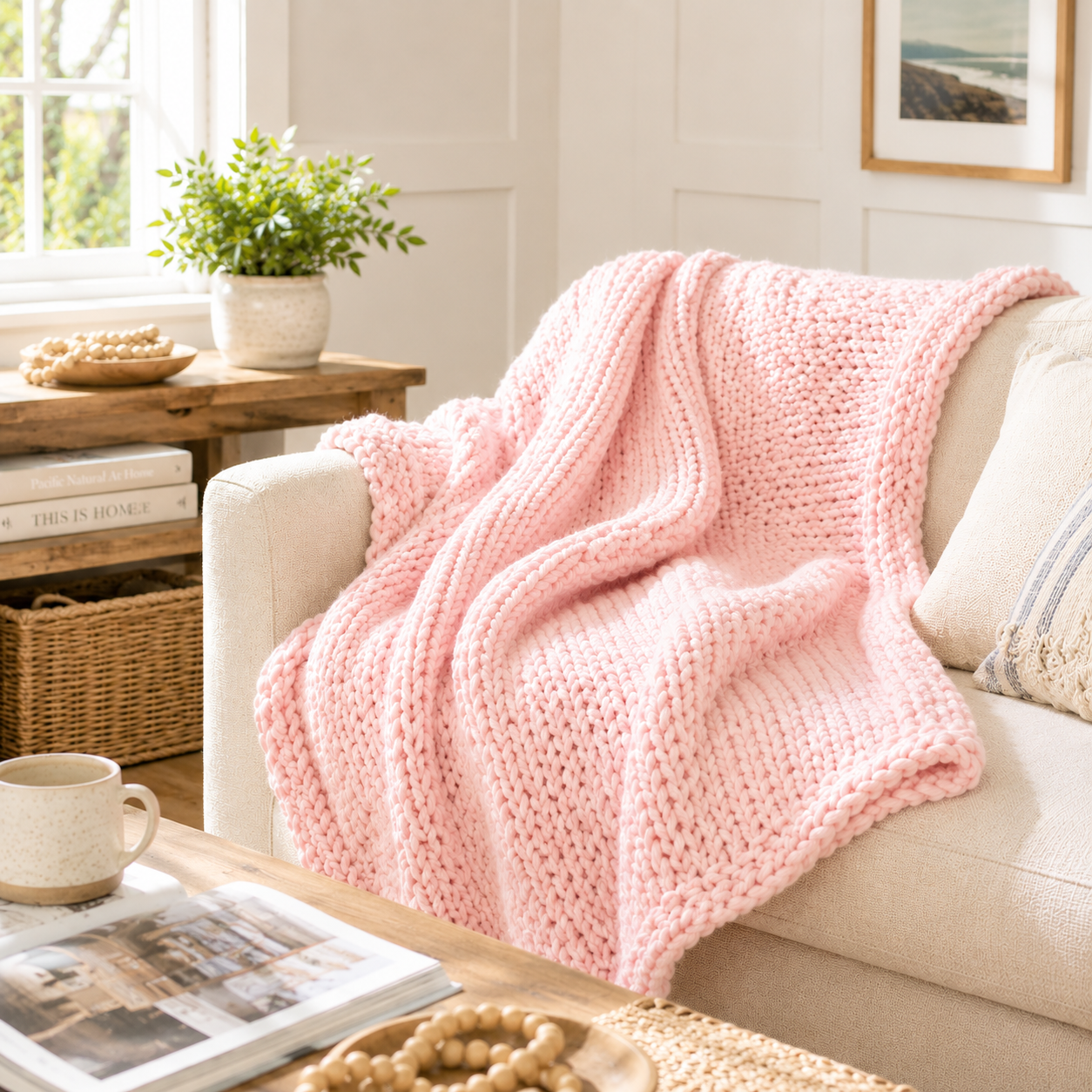 Chunky Throw Knitting Pattern