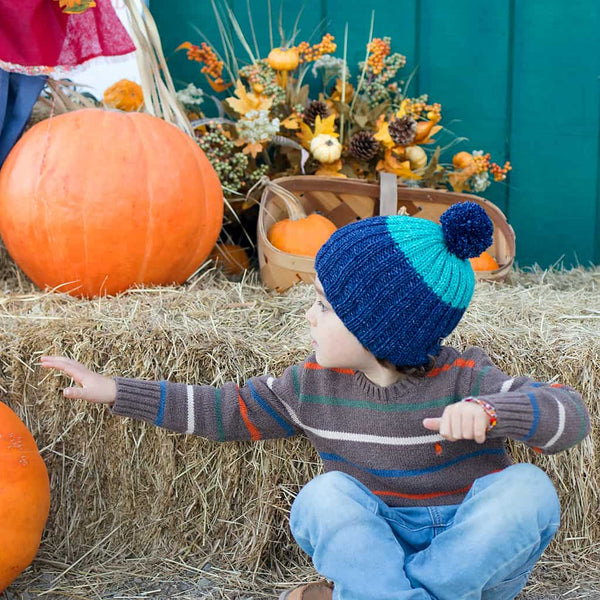 Easy Colorblock Hat Knitting Pattern for Babies, Toddlers & Kids