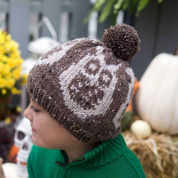 Colorwork Owl Hat Knitting Pattern for Kids