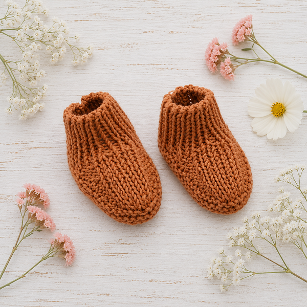Easy Baby Booties Knitting Pattern