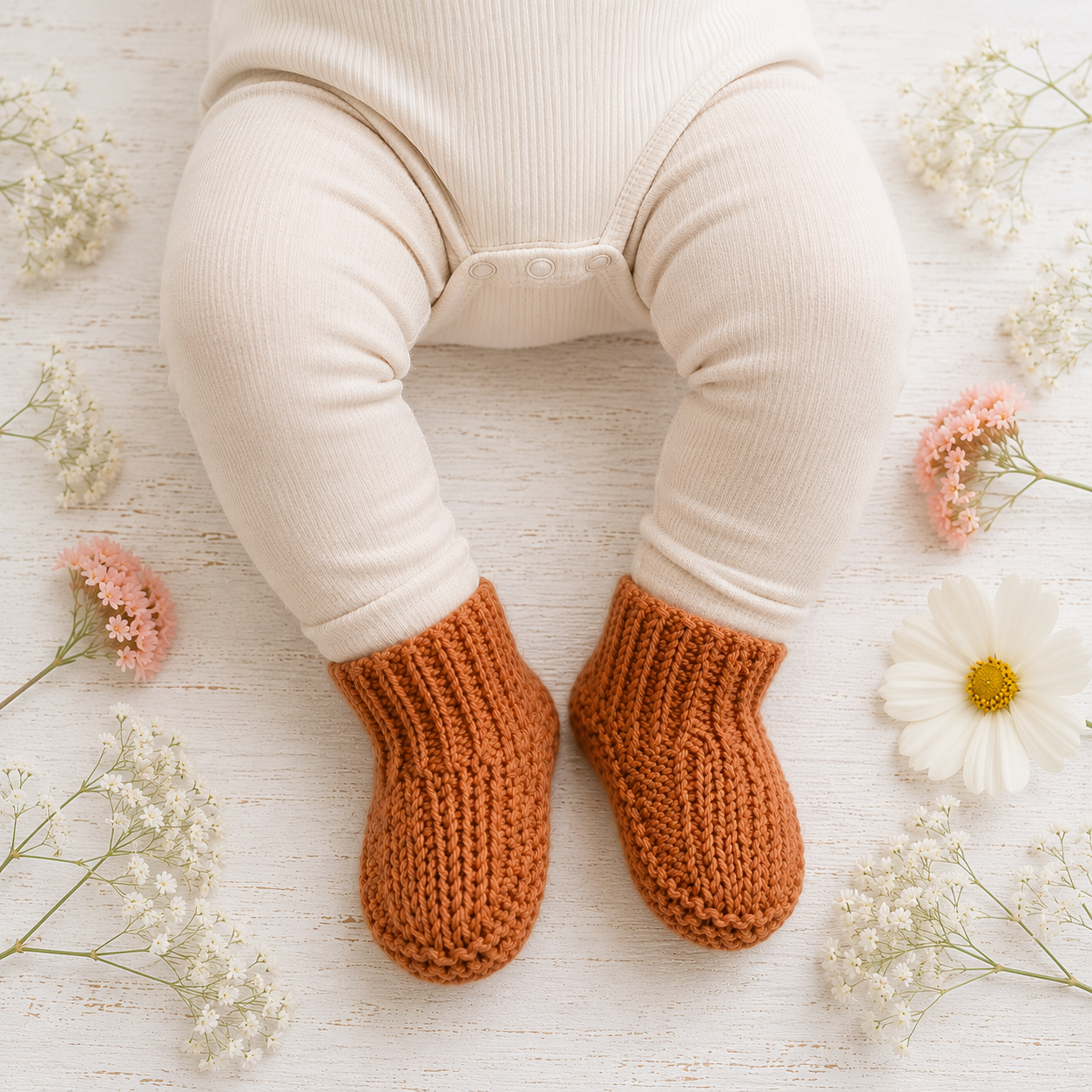 Easy Baby Booties Knitting Pattern
