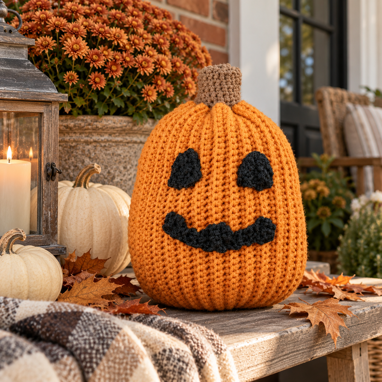 Easy Large Jack O’ Lantern Crochet Pattern
