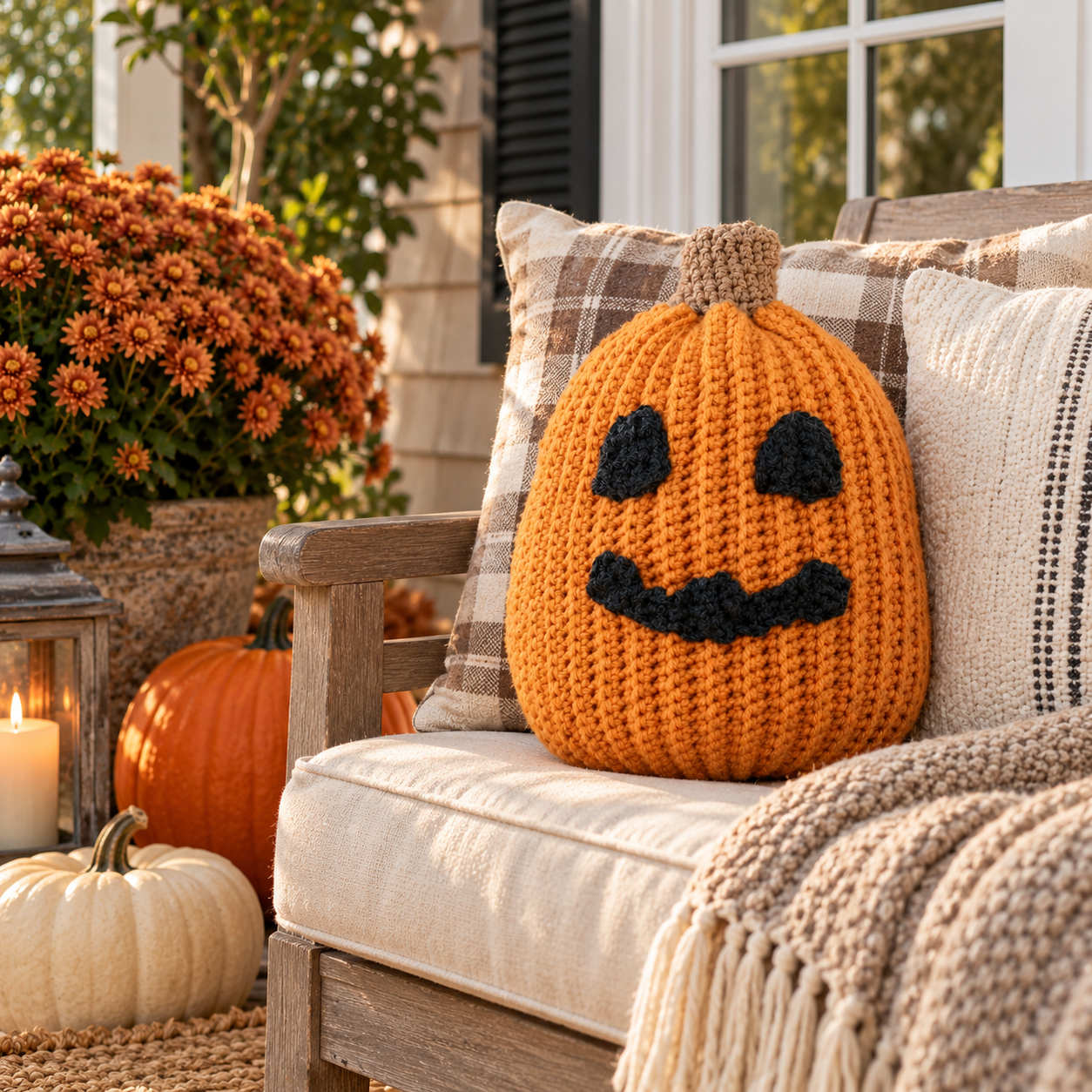 Easy Large Jack O’ Lantern Crochet Pattern