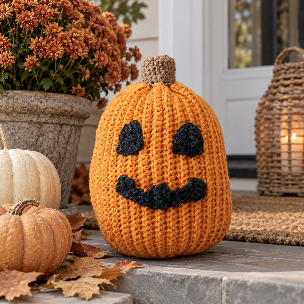 Easy Large Jack O’ Lantern Crochet Pattern