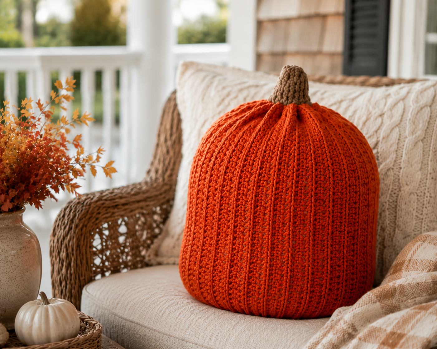 Easy Pumpkin Pillow Crochet Pattern