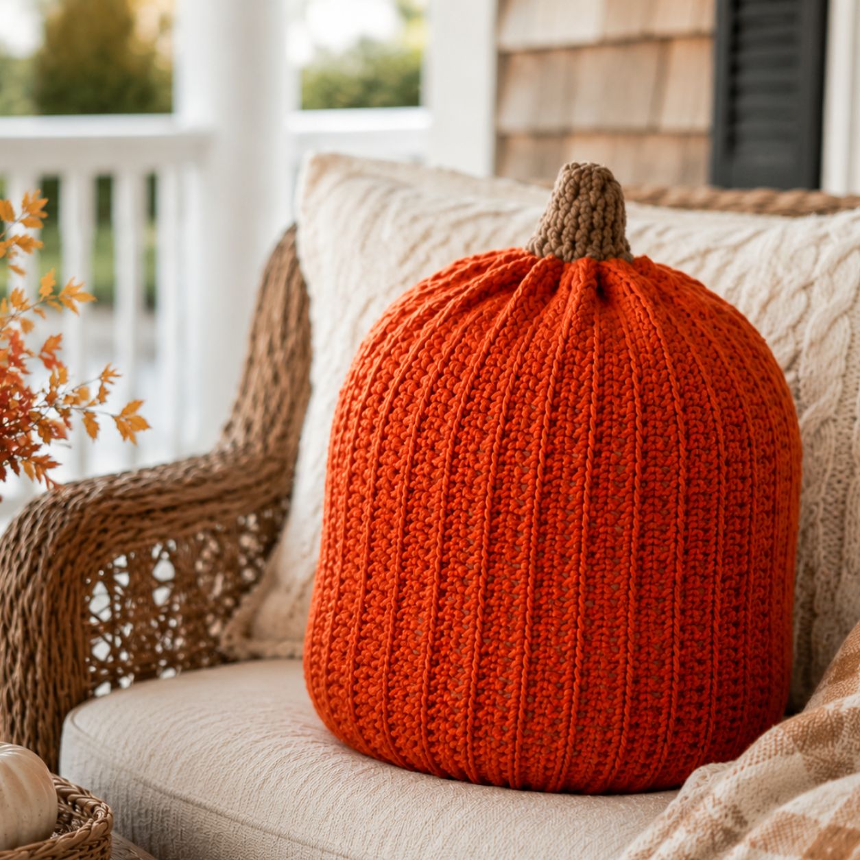 Easy Pumpkin Pillow Crochet Pattern