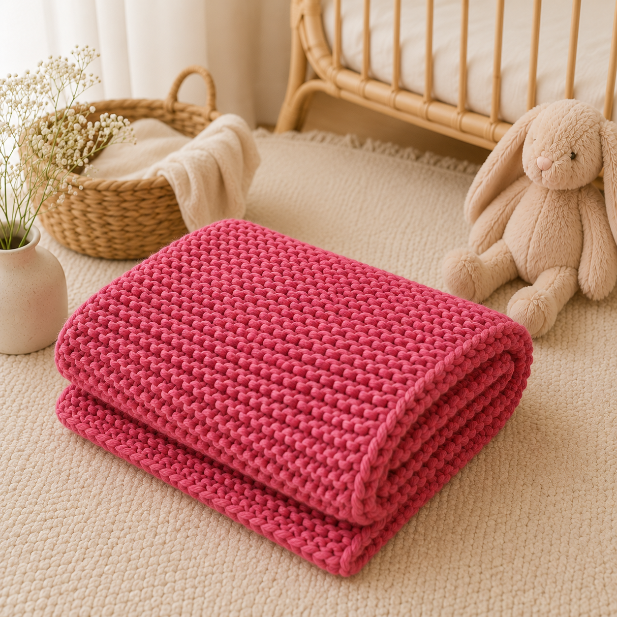 Easiest Garter Stitch Baby Blanket Knitting Pattern