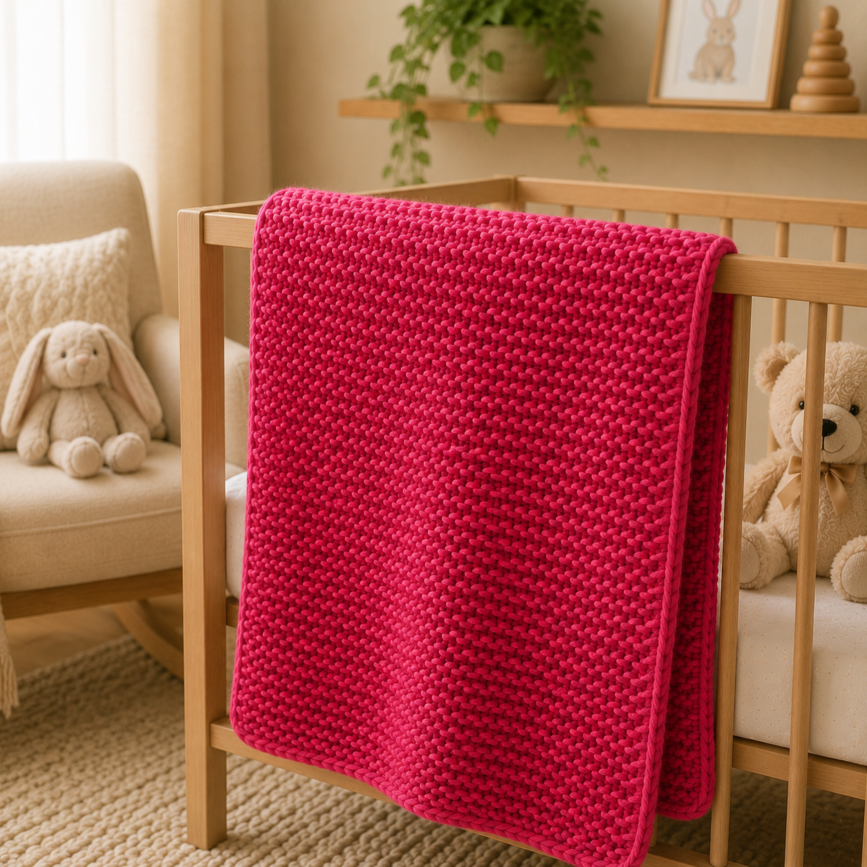 Easiest Garter Stitch Baby Blanket Knitting Pattern