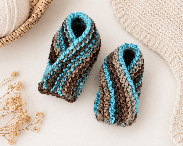 Easiest Toddler Slippers Knitting Pattern