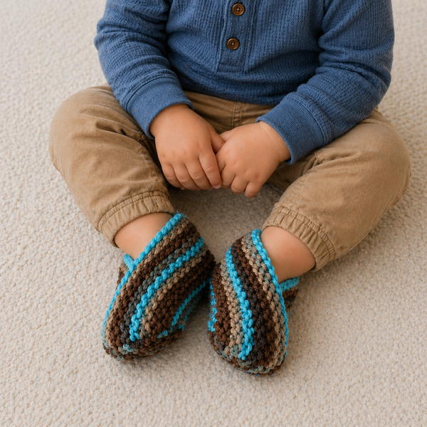 Easiest Toddler Slippers Knitting Pattern