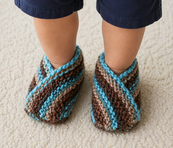 Easiest Toddler Slippers Knitting Pattern