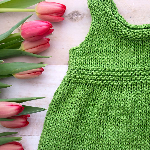 Easy Cotton Baby Dress Knitting Pattern