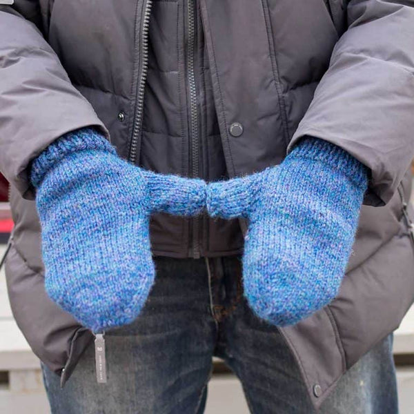 Easy Flat Knit Mittens for Men