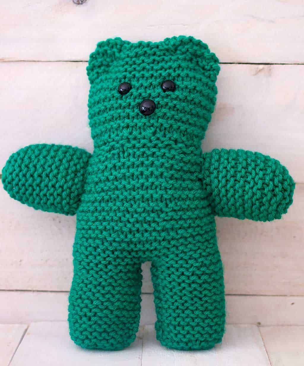 Easy Flat Knit Plush Bear