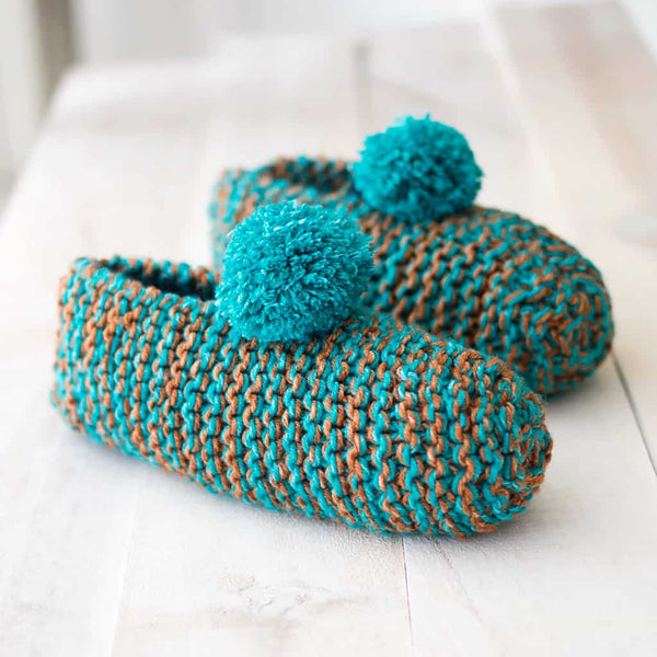 Easy Knit Slippers Pattern for Women