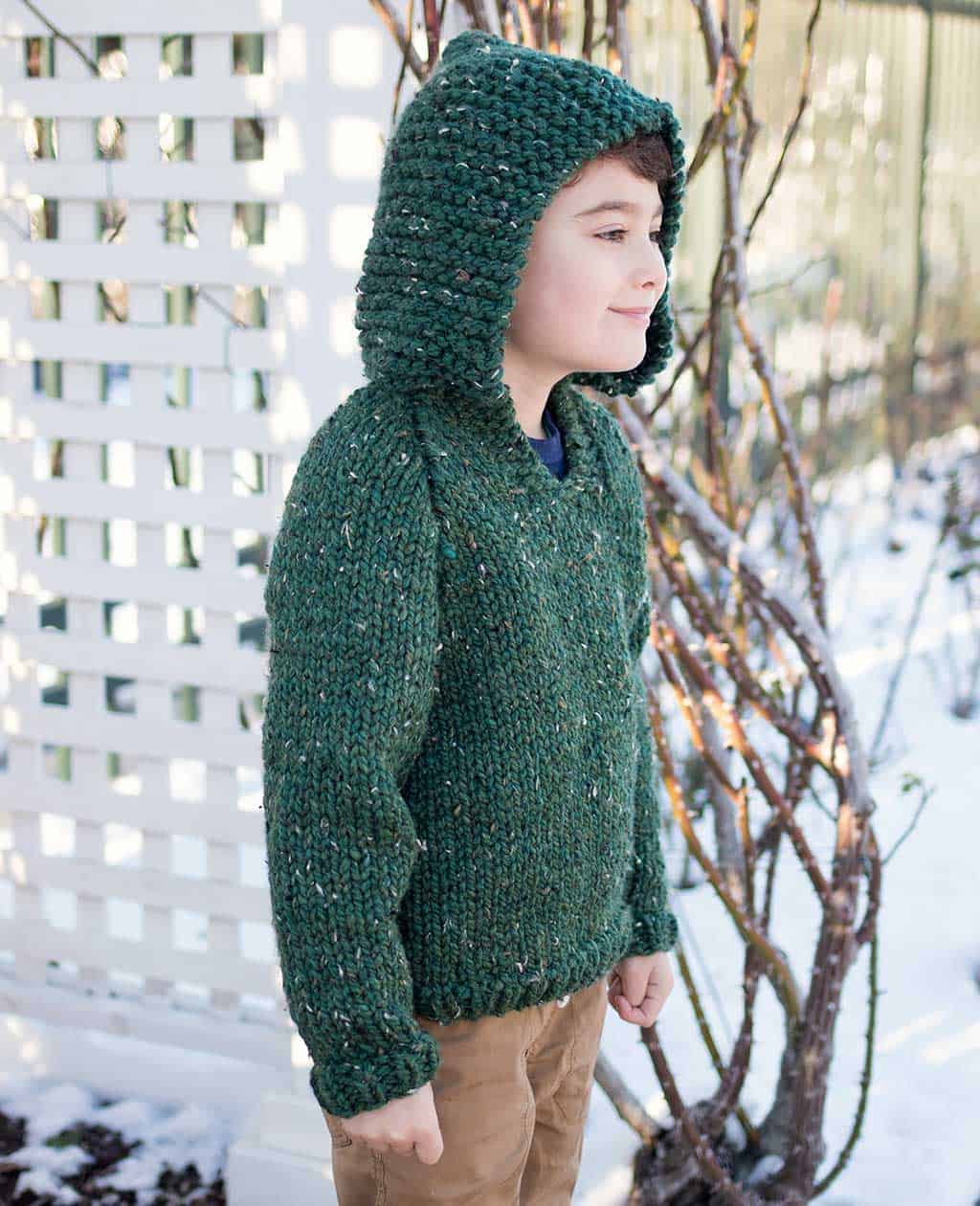 Easy Super Bulky Kids Sweater Knitting Pattern