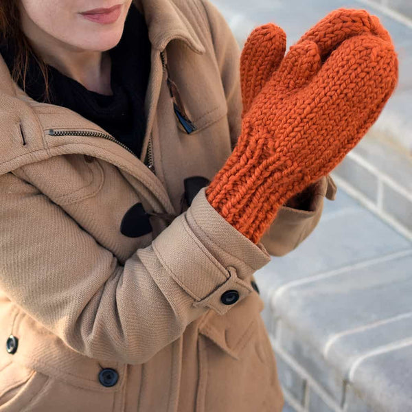 Easy Thick &amp; Quick Mittens Knitting Pattern