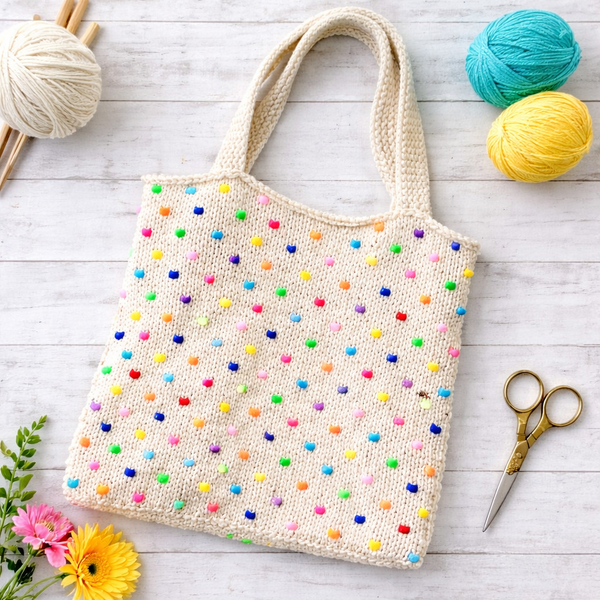 Easy Beaded Tote Knitting Pattern